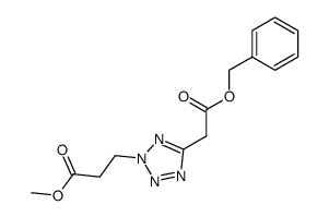 3-(5-Benzyloxycarbonylmethyl-tetrazol-2-yl)-propionic acid methyl ester Structure