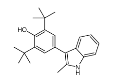 2,6-ditert-butyl-4-(2-methyl-1H-indol-3-yl)phenol结构式