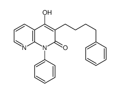 4-hydroxy-1-phenyl-3-(4-phenylbutyl)-1,8-naphthyridin-2-one结构式