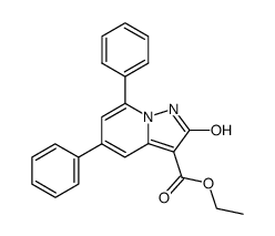 2-Hydroxy-5,7-diphenyl-pyrazolo[1,5-a]pyridine-3-carboxylic acid ethyl ester结构式