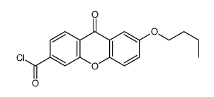 7-butoxy-9-oxoxanthene-3-carbonyl chloride结构式