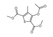 dimethyl 3-acetyloxy-4-methylthiophene-2,5-dicarboxylate结构式