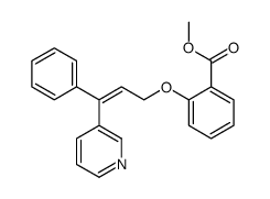 methyl 2-(3-phenyl-3-pyridin-3-ylprop-2-enoxy)benzoate结构式