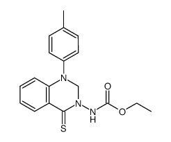 (4-Thioxo-1-p-tolyl-1,4-dihydro-2H-quinazolin-3-yl)-carbamic acid ethyl ester结构式