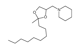 1-[(2-methyl-2-nonyl-1,3-dioxolan-4-yl)methyl]piperidine Structure
