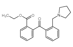 2-CARBOETHOXY-2'-PYRROLIDINOMETHYL BENZOPHENONE结构式