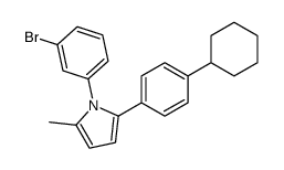 1-(3-bromophenyl)-2-(4-cyclohexylphenyl)-5-methylpyrrole结构式