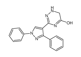 3-(1,3-diphenylpyrazol-4-yl)-2,6-dihydro-1H-1,2,4-triazin-5-one结构式