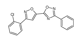 5-[3-(2-chlorophenyl)-1,2-oxazol-5-yl]-3-phenyl-1,2,4-oxadiazole Structure