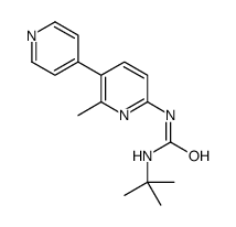 1-tert-butyl-3-(6-methyl-5-pyridin-4-ylpyridin-2-yl)urea结构式