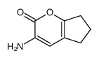 3-amino-6,7-dihydro-5H-cyclopenta[b]pyran-2-one Structure