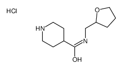 N-(oxolan-2-ylmethyl)piperidine-4-carboxamide,hydrochloride Structure