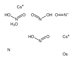 dicesium hydroxytetrakis(nitrito-N)nitrosylosmate(2-) structure