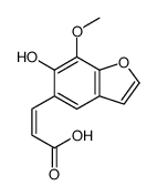 3-(6-hydroxy-7-methoxy-1-benzofuran-5-yl)prop-2-enoic acid结构式