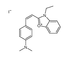 4-[2-(3-ethyl-1,3-benzoxazol-3-ium-2-yl)ethenyl]-N,N-dimethylaniline,iodide Structure