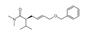 (2S,4E)-6-(benzyloxy)-2-isopropylhex-4-enoic acid dimethylamide结构式