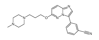 3-{6-[3-(4-methyl-piperazin-1-yl)-propoxy]-imidazo[1,2-b]pyridazin-3-yl}-benzonitrile结构式