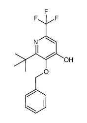 2-tert-butyl-3-benzyloxy-6-(trifluoromethyl)-4-pyridinol结构式