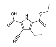 3-ethyl-4-cyano-pyrrole-2,5-dicarboxylic acid-2-ethyl ester Structure