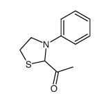 1-(3-phenyl-thiazolidin-2-yl)-ethanone结构式