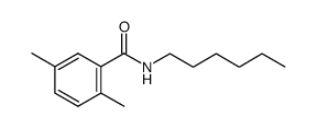 N-hexyl-2,5-dimethylbenzamide结构式