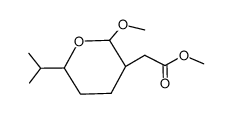 (6-isopropyl-2-methoxy-tetrahydro-pyran-3-yl)-acetic acid methyl ester结构式