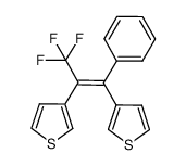 (E)-3,3,3-trifluoro-1-phenyl-1,2-bis(3-thienyl)propene结构式