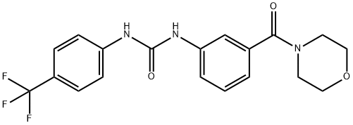 1-[3-(4-Morpholinylcarbonyl)phenyl]-3-[4-(trifluoromethyl)phenyl]urea Structure