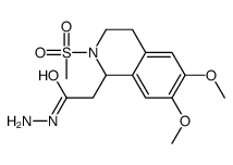 2-[6,7-二甲氧基-2-(甲基磺酰基)-1,2,3,4-四氢异喹啉-1-基]乙酰肼结构式