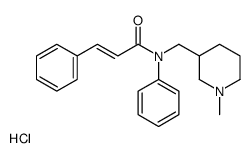 (E)-N-[(1-methylpiperidin-1-ium-3-yl)methyl]-N,3-diphenylprop-2-enamide,chloride Structure