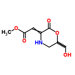 methyl 2-[6-(hydroxymethyl)-2-oxomorpholin-3-ylidene]acetate结构式