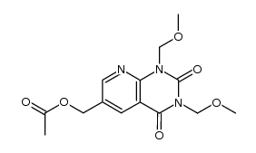 6-(acetoxymethyl)-1,3-bis(methoxymethyl)pyrido[2,3-d]pyrimidine-2,4(1H,3H)-dione Structure