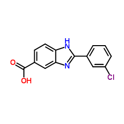 2-(3-Chloro-phenyl)-1H-benzimidazole-5-carboxylic acid Structure