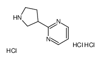 2-pyrrolidin-3-ylpyrimidine,trihydrochloride Structure