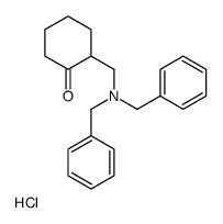 2-[(N,N-DIBENZYLAMINO)METHYL]CYCLOHEXANONE, HYDROCHLORIDE结构式