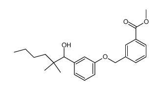 Methyl 3-[3-[1-hydroxy-2,2-dimethylhexyl]phenoxy]methyl benzoate结构式