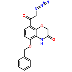 8-(2-azidoacetyl)-5-(benzyloxy)-2H-benzo[b][1,4]oxazin-3(4H)-one结构式