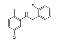 5-Chloro-N-(2-fluorobenzyl)-2-methylaniline结构式