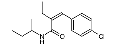 N-butan-2-yl-3-(4-chlorophenyl)-2-ethylbut-2-enamide结构式