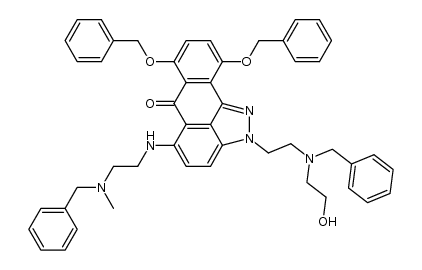 2-[2-[(2-hydroxyethyl)(phenylmethyl)amino]ethyl]-5-[[2-[methyl(phenylmethyl)amino]ethyl]amino]-7,10-bis(phenylmethoxy)anthra[1,9-cd]pyrazol-6(2H)-one结构式