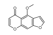 4-methoxy-5H-furo[3,2-g][1]benzopyran-5-one结构式