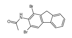 N-(1,3-dibromo-fluoren-2-yl)-acetamide Structure