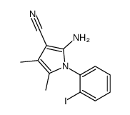 2-Amino-1-(2-iodophenyl)-4,5-dimethyl-1H-pyrrole-3-carbonitrile结构式