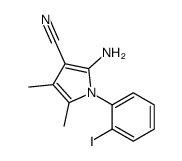 2-Amino-1-(2-iodophenyl)-4,5-dimethyl-1H-pyrrole-3-carbonitrile Structure