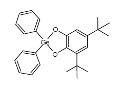 2,2-diphenyl(6,8-di-t-butyl)-4,5-benzo-2-germa-1,3-dioxolane结构式