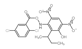 3-amino-2,5-dichloro-benzoic acid, 2-butan-2-yl-4,6-dinitro-phenol structure