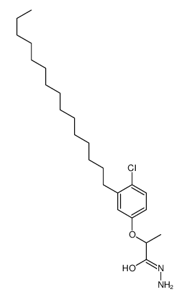 2-(4-chloro-3-pentadecylphenoxy)propanehydrazide Structure