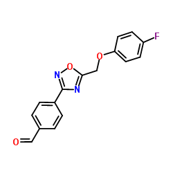 4-{5-[(4-Fluorophenoxy)methyl]-1,2,4-oxadiazol-3-yl}benzaldehyde结构式