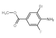 甲基 4-氨基-3-溴-5-氟苯甲酸甲酯结构式