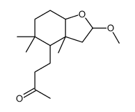4-(2-methoxy-3a,5,5-trimethyl-2,3,4,6,7,7a-hexahydro-1-benzofuran-4-yl)butan-2-one Structure